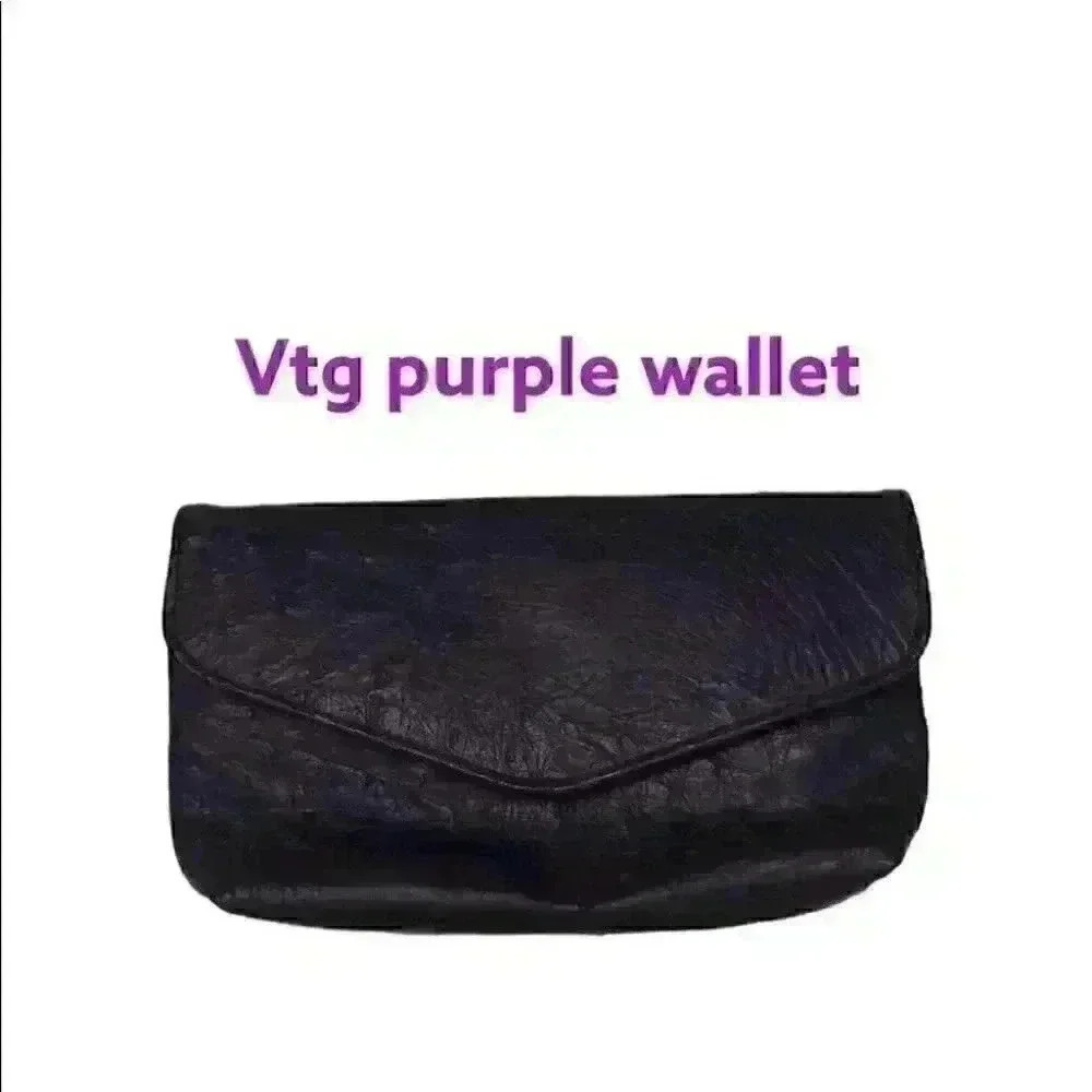 VTG FAUX OSTRIGE LEATHER WALLET